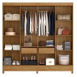 Guarda Roupa Casal Marajó 8 Portas Freijó Cinza – Moval