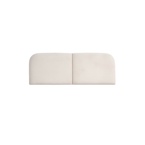 Painel Cabeceira de Cama Box Luna Casal Viúvo 128x Veludo:veludo Bege