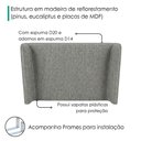 Ver imagem 5 de Cabeceira Casal 140 cm Greta com Frame Linho Sl 66 Peer