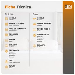 Cama Box Baú Solteiro Preto + Colchão Molas Ensacadas Orlando 88x188x72cm - 4