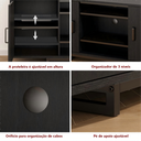 Ver imagem 3 de Rack para Tv até 65 Polegadas 120cm Preto com Portas Deslizantes e Prateleiras