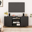 Ver imagem 7 de Rack para Tv até 65 Polegadas 120cm Preto com Portas Deslizantes e Prateleiras