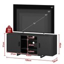 Ver imagem 2 de Rack para Tv até 65 Polegadas 120cm Preto com Portas Deslizantes e Prateleiras