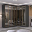 Ver imagem 1 de Roupeiro Modulado Ravi em Mdf 243,5cm 7 Portas Reflecta Grafitto 1110