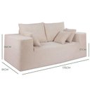 Ver imagem 2 de Sofá Modular 2 Lugares em Bouclé Bege