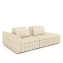 Ver imagem 2 de Sofá Ilha com Encosto e Almofadas Móveis Olimpo 285cm Modulado Bouclê Off White G45 - Gran Belo