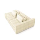 Ver imagem 4 de Sofá Ilha com Encosto e Almofadas Móveis Olimpo 285cm Modulado Bouclê Off White G45 - Gran Belo