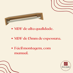 Kit 3 Cabideiros de Parede Suspenso 60x25x11,5 Amadeirado - 7