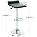 Ver imagem 4 de Banqueta Estofada Base Cromada Altura Regulável Wave OR Design
