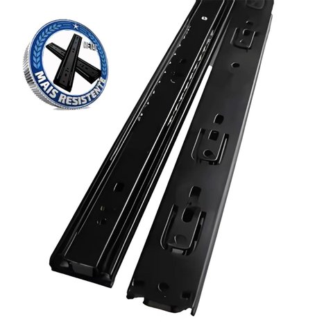 2 (1 Par) Corrediças Black Trilho Telescópico 29cm Gavetas