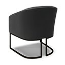 Ver imagem 5 de Kit 2 Poltronas Stella Corino Preto Base Industrial Preto - D’Rossi