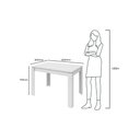 Ver imagem 2 de Mesa para Cozinha Athenas C/tampo Madeirado 120x80cm Amendoa Clean - Lopas