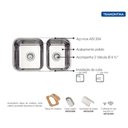 Ver imagem 4 de Kit Cuba Isis Dupla Tramontina + Escorredor Pratos, Tábua e Cesto Coador Tramontina