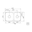 Ver imagem 3 de Kit Cuba Isis Dupla Tramontina + Escorredor Pratos, Tábua e Cesto Coador Tramontina