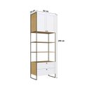Ver imagem 4 de Guarda Roupa Closet Modulado 82cm 2 Portas 2 Gavetas 100%mdf Cor:savana com Branco