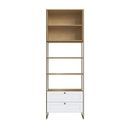 Ver imagem 3 de Guarda Roupa Closet Modulado 82cm 2 Portas 2 Gavetas 100%mdf Cor:savana com Branco