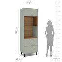 Ver imagem 3 de Torre Quente 2 Portas 2 Nichos 1 Gaveta Rubi Yescasa Verde/Oliva