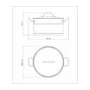 Ver imagem 5 de Caçarola Tramontina Professional Funda em Aço Inox Fundo Triplo com Tampa Plana 24 cm 6,1 L
