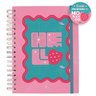 Caderno Smart Colegial Hello Capa com Aroma de Morango C/fls Tira e Põe Dac 4482 - 1