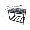 Ver imagem 6 de Fogão de Cozinha Industrial 6 Bocas Queimador 30 Cm Sebem