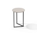 Ver imagem 5 de Mesa Lateral Jade Pé De Ferro Estilo Industrial Preto/Off