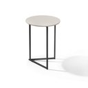 Ver imagem 3 de Mesa Lateral Jade Pé De Ferro Estilo Industrial Preto/Off