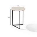 Ver imagem 4 de Mesa Lateral Jade Pé De Ferro Estilo Industrial Preto/Off