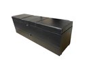 Ver imagem 2 de RECAMIER PUFF BAÚ SAPATEIRA COM GAVETA 1,58 CM PARA CAMA BOX QUEEN SIZE - PRETO CORINO