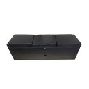 Ver imagem 1 de RECAMIER PUFF BAÚ SAPATEIRA COM GAVETA 1,58 CM PARA CAMA BOX QUEEN SIZE - PRETO CORINO