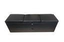 Ver imagem 1 de RECAMIER PUFF BAÚ SAPATEIRA COM GAVETA 1,58 CM PARA CAMA BOX QUEEN SIZE - PRETO CORINO