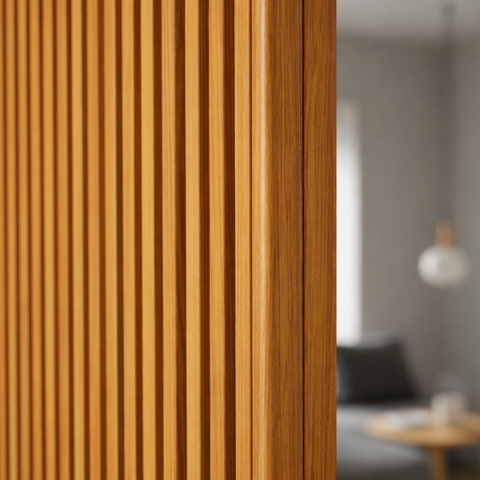 Kit 4 Barras Perfil Pvc 2 Metros Acabamento para Painel Ripado Slim