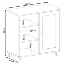 Buffet 1 Porta Charlotte 80cm - 4