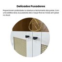 Ver imagem 7 de Conjunto de 3 Estantes 6 Portas com Resistentes Dobradiça de Metal Trama Marrom/Cinamomo