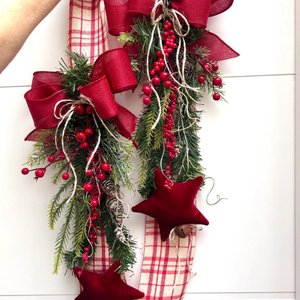 Fita de Porta Xadrez e Estrela de Veludo 1,90x25cm