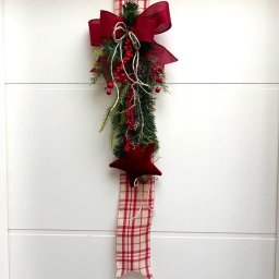 Fita de Porta Xadrez e Estrela de Veludo 1,90x25cm - 2