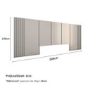 Ver imagem 5 de Cama Queen e Cabeceira com 2 Mesas Laterais Mdf sob Medida Cor:prata