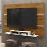 Estante Painel 1.8m TV 40 42 47 48 50 55 60 65 Polegadas Nichos Sala Quarto 1800 Freijó/ Off White - 2