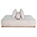 Ver imagem 3 de Sofá 2 Lugares 180cm Ilha Base Madeira Viero S06 Bouclê Bege - Mpozenato