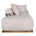 Ver imagem 5 de Sofá 2 Lugares 180cm Ilha Base Madeira Viero S06 Bouclê Bege - Mpozenato