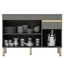 Ver mais imagens de Armário de Cozinha 3 Peças Balcão sem Tampo 120cm Lina02 K02 Gris-freijó - Mpozenato