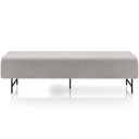 Ver imagem 3 de Puff Recamier Decorativo com Pés Industrial 195cm Novara P05 Veludo Cinza - Lyam Decor