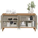 Ver imagem 5 de Aparador Buffet para Sala de Jantar 4 Portas 160cm Dante L05 Jequitibá Off White Fosco - Lyam Decor