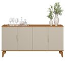 Ver imagem 1 de Aparador Buffet para Sala de Jantar 4 Portas 160cm Dante L05 Jequitibá Off White Fosco - Lyam Decor