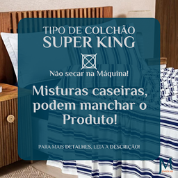 Conjunto Cama King Size Scarlett 100% Algodao Super Luxuoso:azul - 7