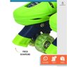 Patins Infantil 4 Rodas Paralelas com Luz Led Quad Roller Tam M Verde - 5