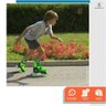 Patins Infantil 4 Rodas Paralelas com Luz Led Quad Roller Tam M Verde - 6