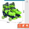 Patins Infantil 4 Rodas Paralelas com Luz Led Quad Roller Tam M Verde - 2