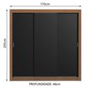 Ver imagem 4 de Guarda Roupa Casal Madesa Lyon 3 Portas de Correr 2 Gavetas