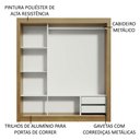 Ver imagem 6 de Guarda Roupa Casal Madesa Lyon 3 Portas de Correr 2 Gavetas