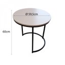 Ver imagem 3 de Kit 2 Mesas Laterais Redondas Industrial Encaixáveis Line